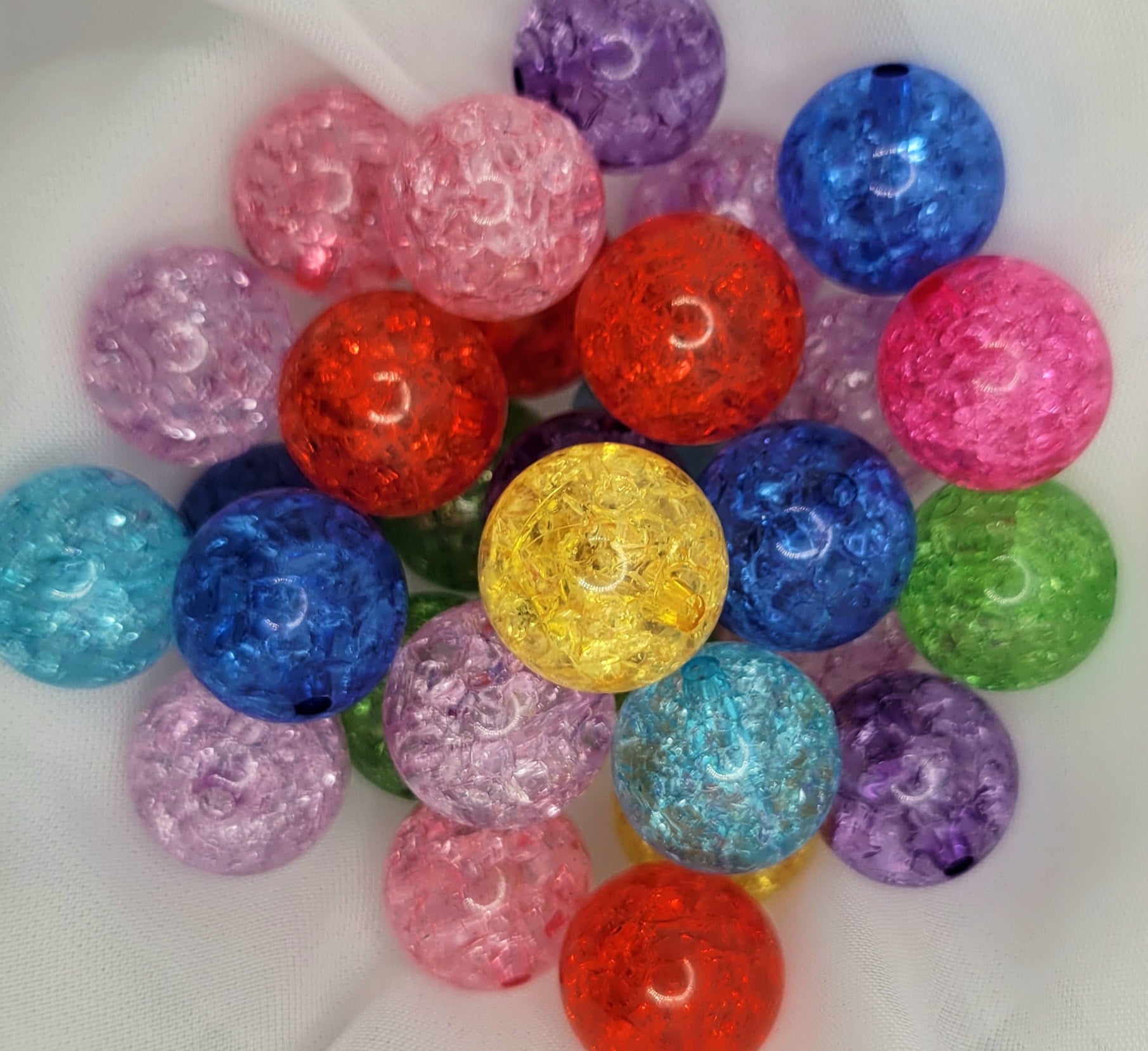 Crackle Beads Asso. Color 15 Count | Sassy Curl Designs, LLC